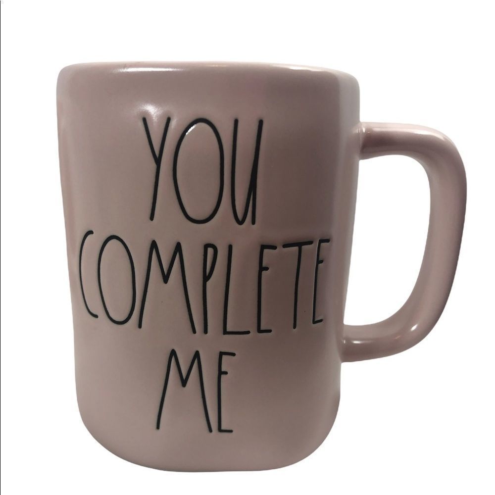 Rae Dunn Pink 'You Complete Me' Mug
